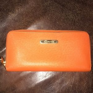 Orange Michael kors wallet